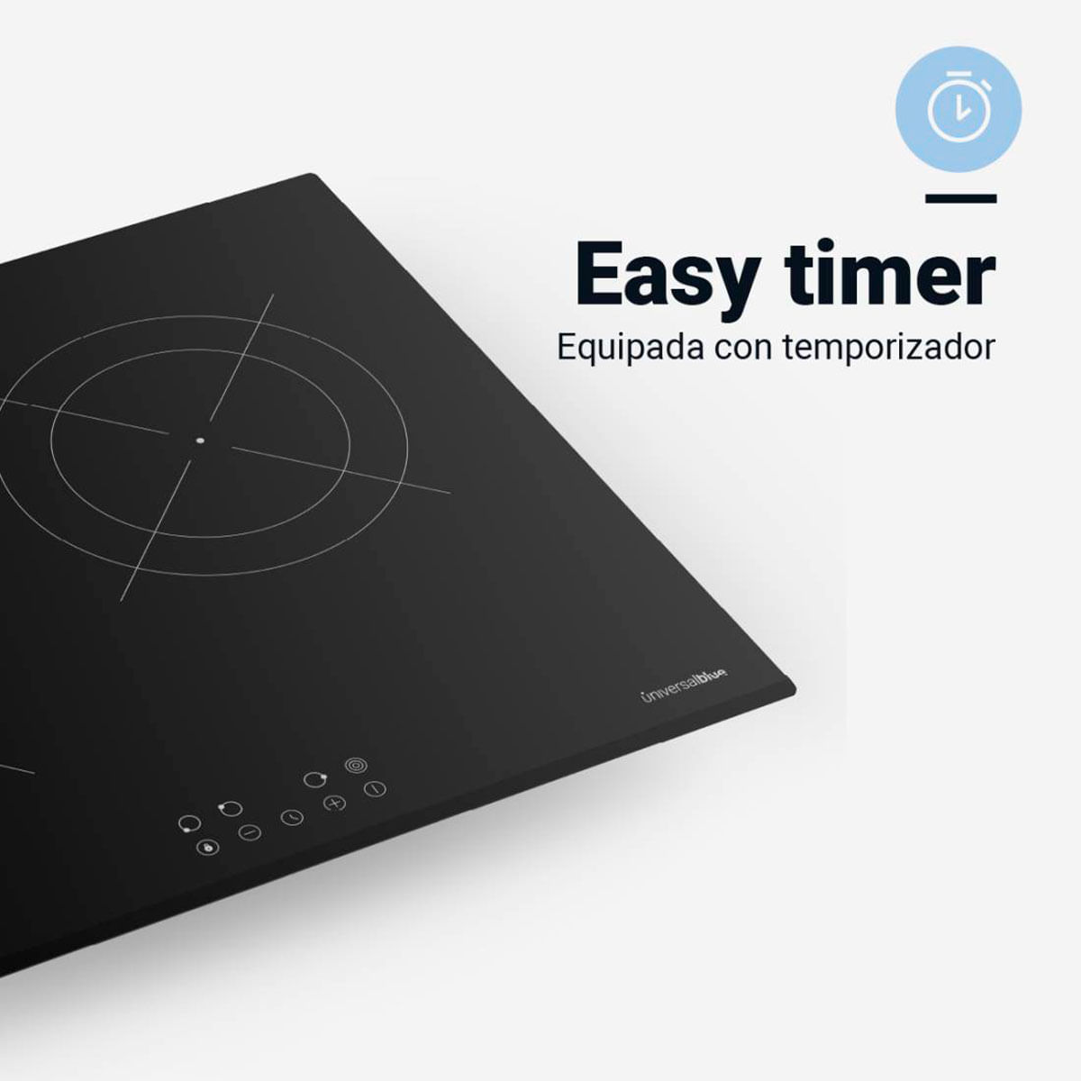 Placa vitrocerámica Vega 6057B Universal Blue 5700W 3 zonas negro 59 cm 3