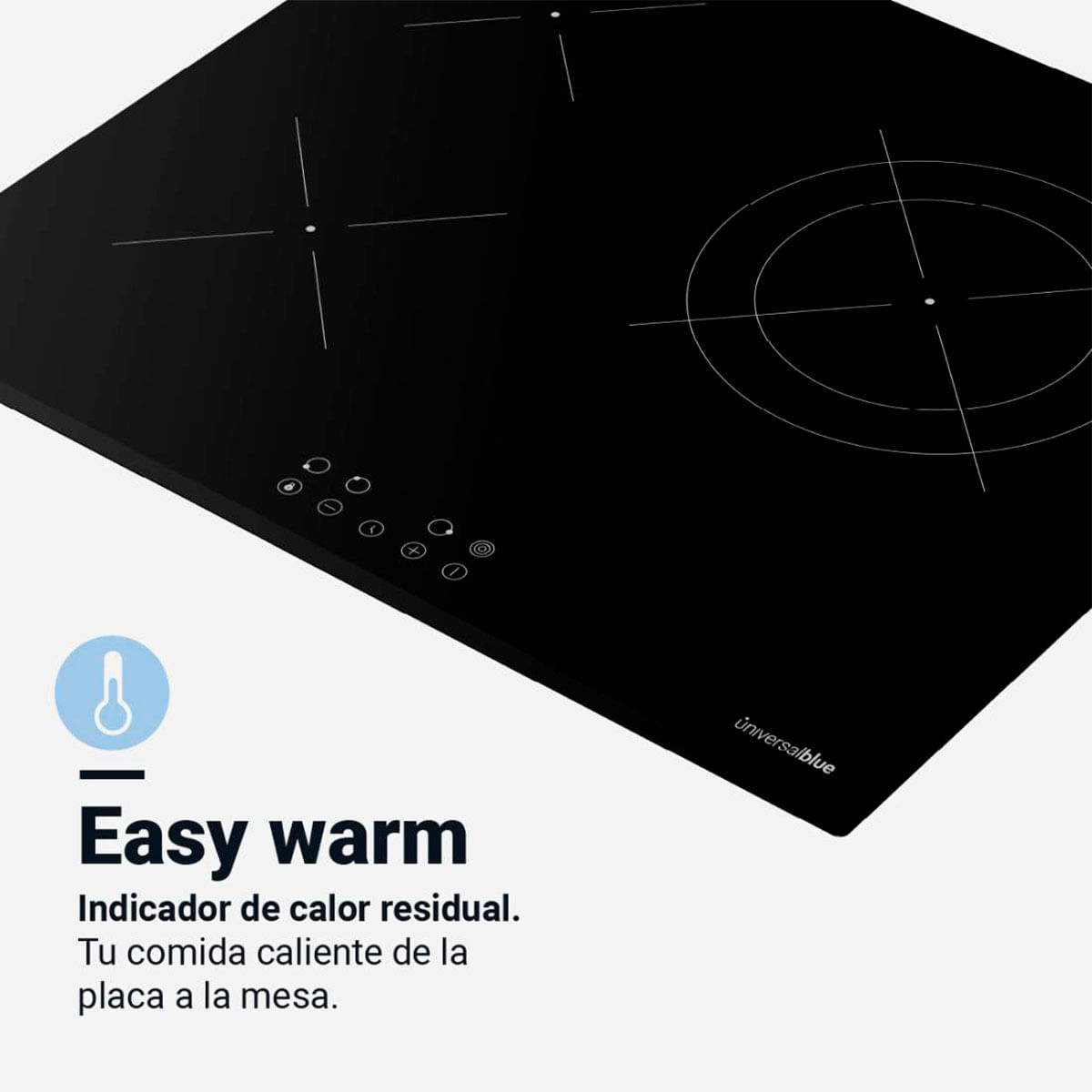Placa vitrocerámica Vega 6057B Universal Blue 5700W 3 zonas negro 59 cm 4