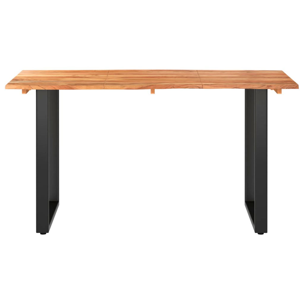Mesa de comedor Loira rectangular madera maciza madera/negro 76x140x70 cm 3