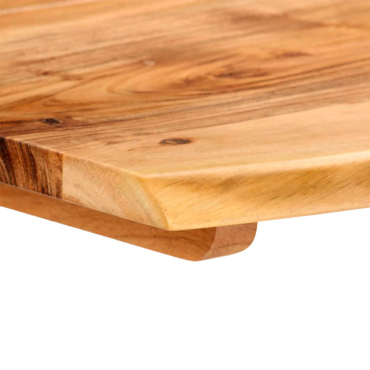 Mesa de comedor Loira rectangular madera maciza madera/negro 76x140x70 cm 4