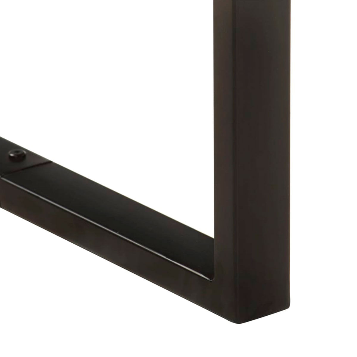 Mesa de comedor Loira rectangular madera maciza madera/negro 76x140x70 cm 6