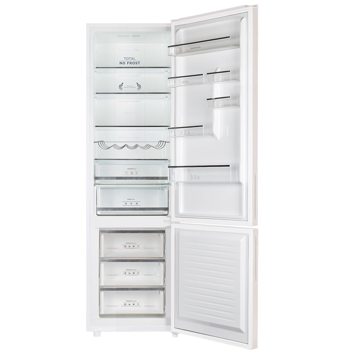 Frigorífico combi Infiniton FGC-210B Total No Frost 356L Multiflow Cold Air Surrounding E inox 200 cm 2