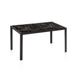 Conjunto de comedor Mármol 1 mesa + 6 sillas de comedor negro/gris 4
