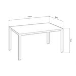 Conjunto de comedor Mármol 1 mesa + 6 sillas de comedor negro/gris medidas-mesa
