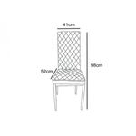 Conjunto de comedor Mármol 1 mesa + 6 sillas de comedor negro/gris medidas-sillas