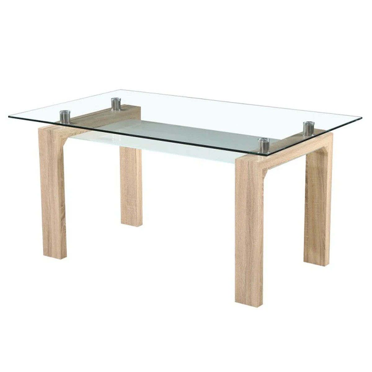 Conjunto de comedor 1 mesa Sensei + 4 sillas Lane natural/beige 3