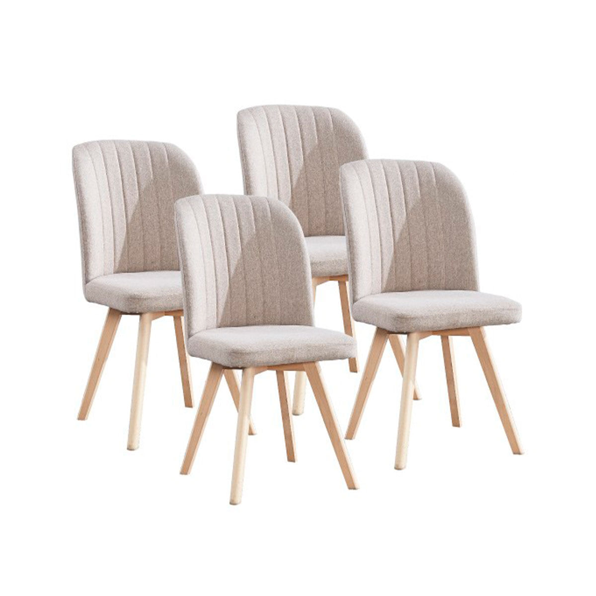 Conjunto de comedor 1 mesa Sensei + 4 sillas Lane natural/beige 5