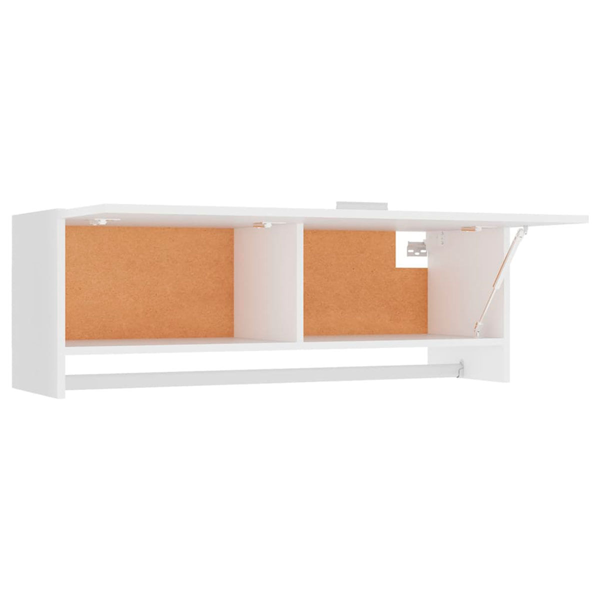 Armario compacto Apolo 1 puerta + 1 barra para colgar blanco 35x100x32,5 cm 3