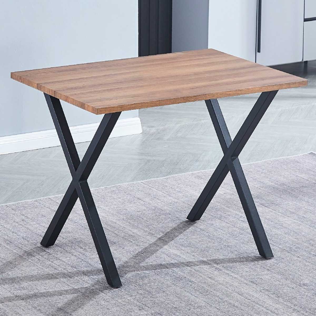 Conjunto de comedor Videl 1 mesa + 5 sillas roble/negro 3