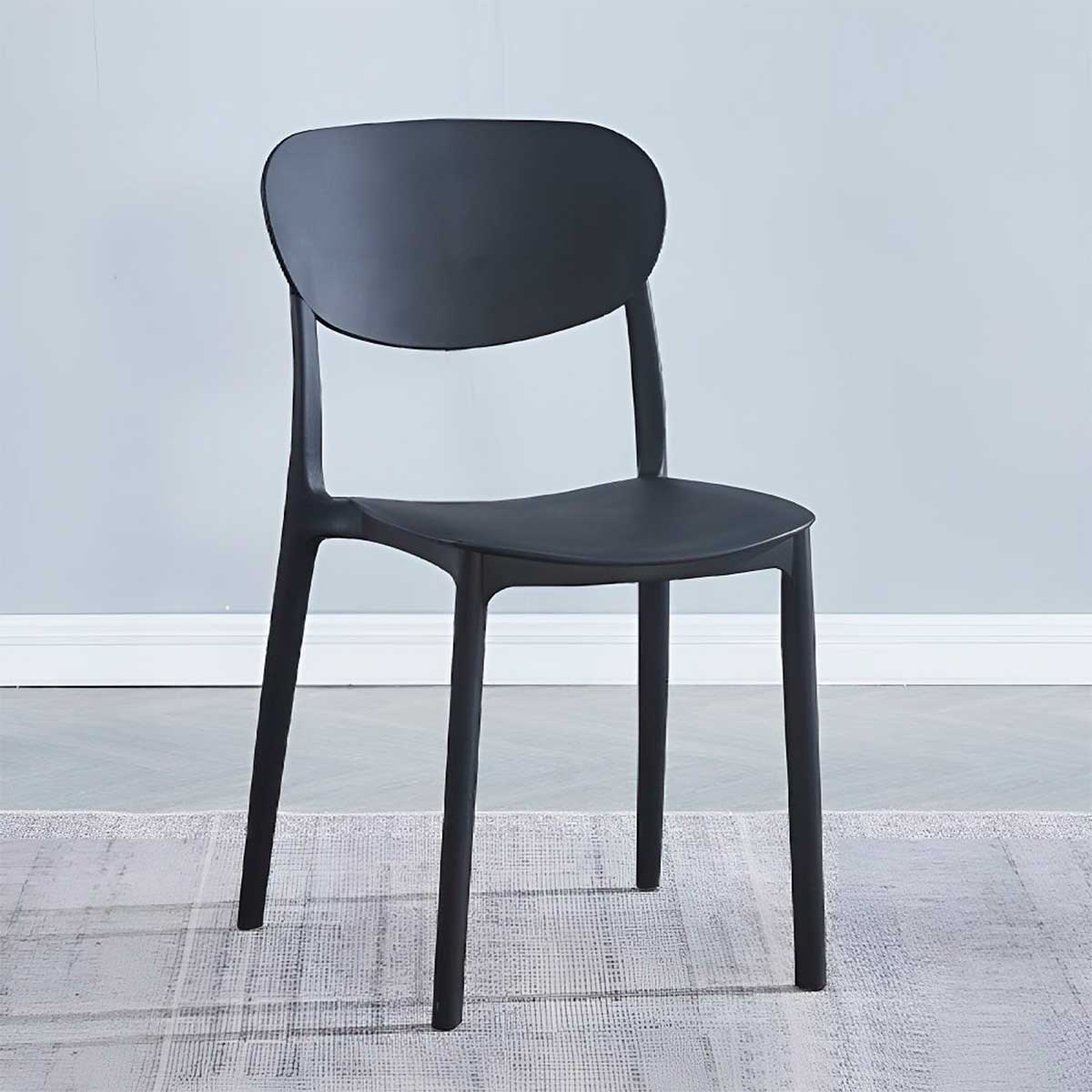 Conjunto de comedor Videl 1 mesa + 5 sillas roble/negro 4
