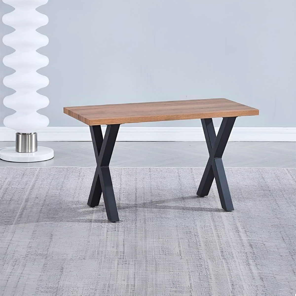 Conjunto de comedor Videl 1 mesa + 2 taburetes roble/negro 4