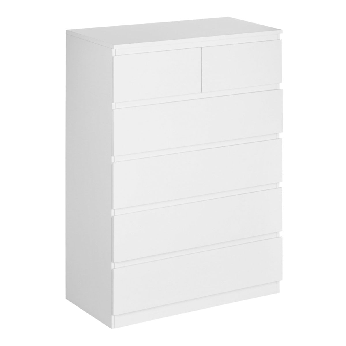 Cómoda Polinesia Homcom 6 cajones blanco 115x80x39 cm 2