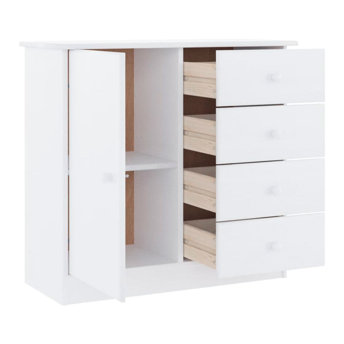 Aparador Turia 4 cajones + 1 puerta blanco 73x77x35 cm 4