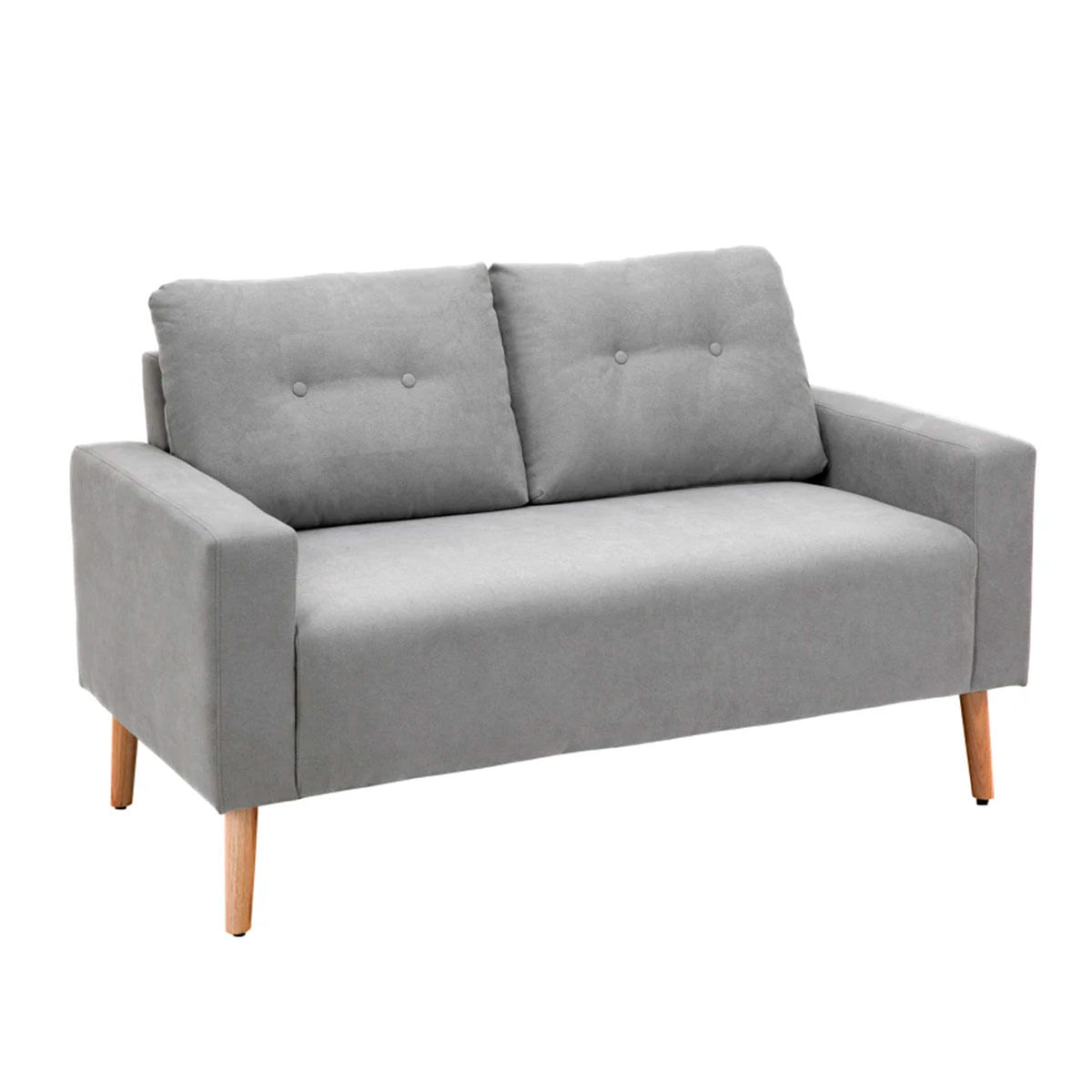 Sofá Neptuno Homcom 2 plazas con reposabrazos gris 88x145x76 cm 2