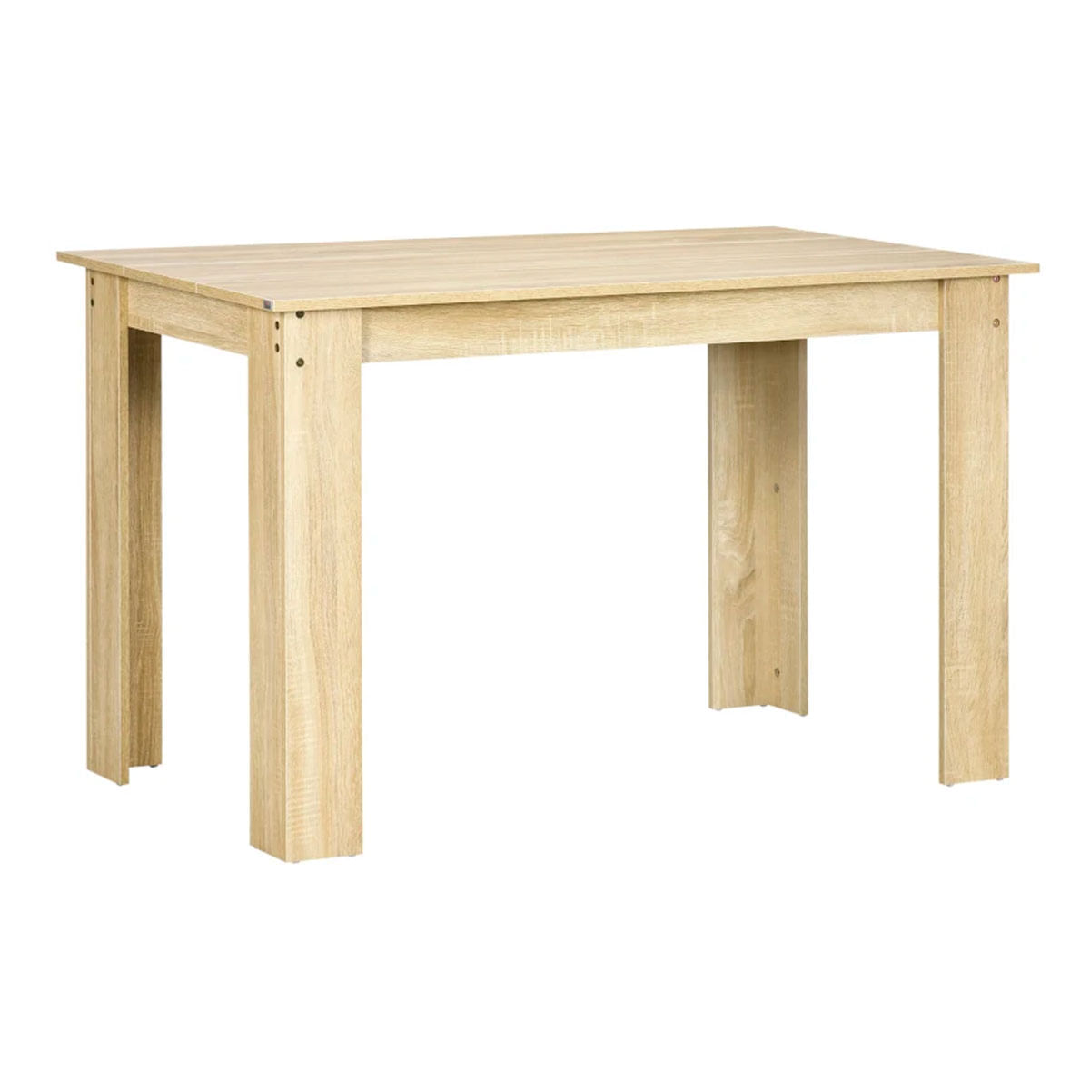 Mesa de comedor Gianluca Homcom rectangular natural 75x120x69 cm 2