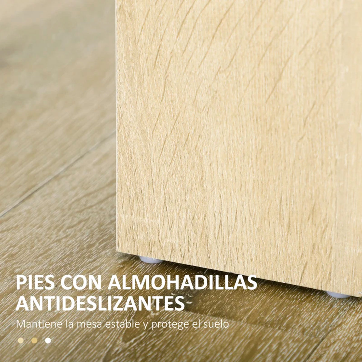 Mesa de comedor Gianluca Homcom rectangular natural 75x120x69 cm 6