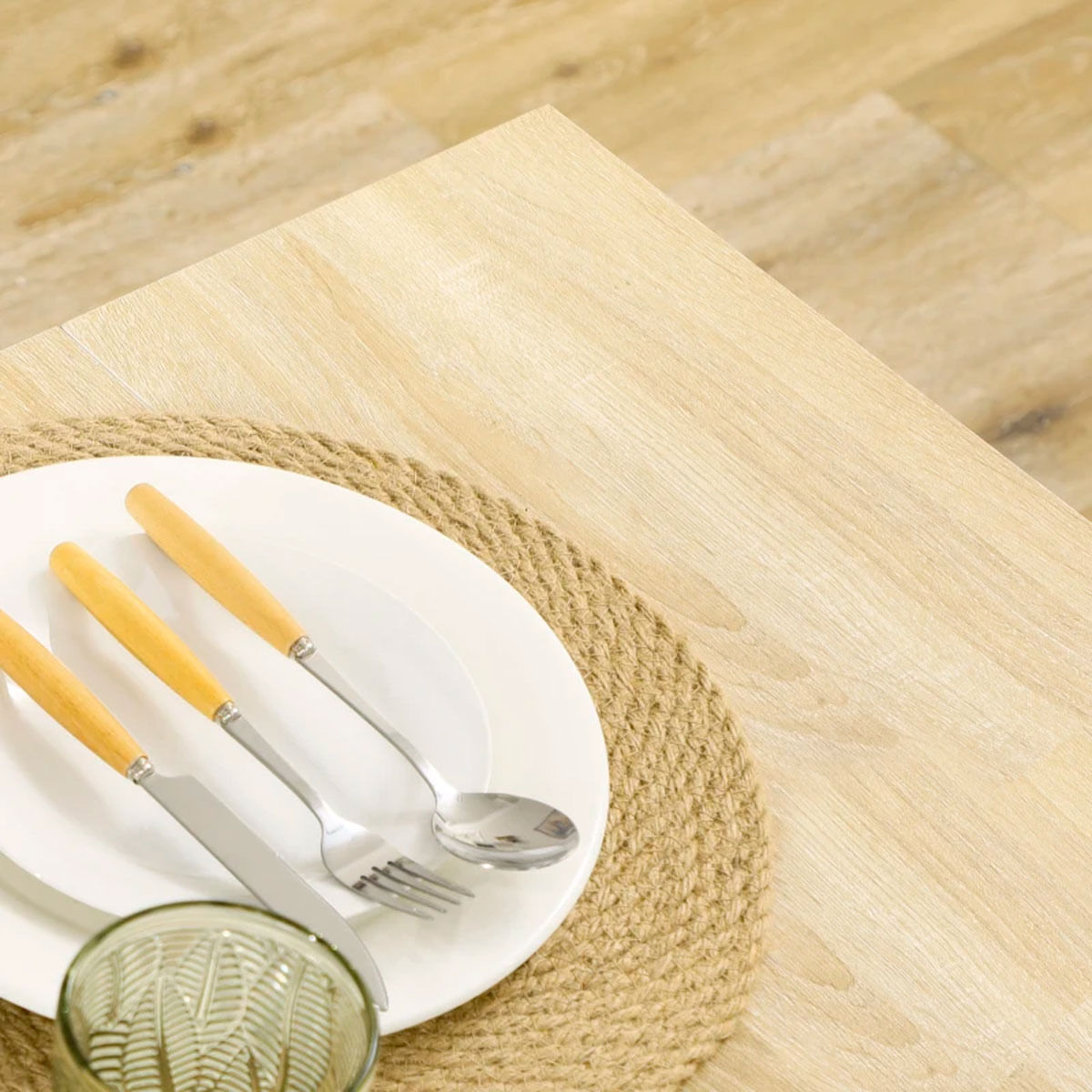 Mesa de comedor Gianluca Homcom rectangular natural 75x120x69 cm 7