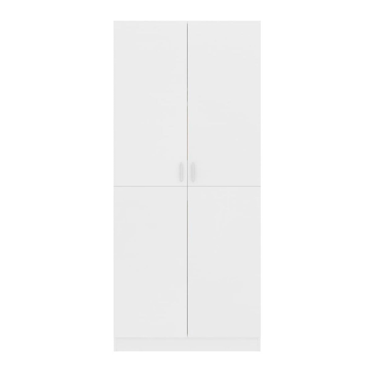 Armario Enara 2 puertas diseño minimalista blanco 180x80x52 cm 5