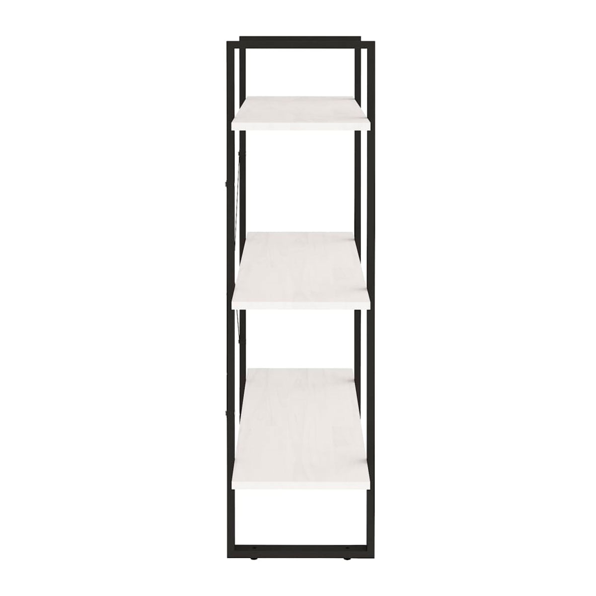 Estantería Oker 3 estantes diseño industrial blanco 105x80x30 cm 5