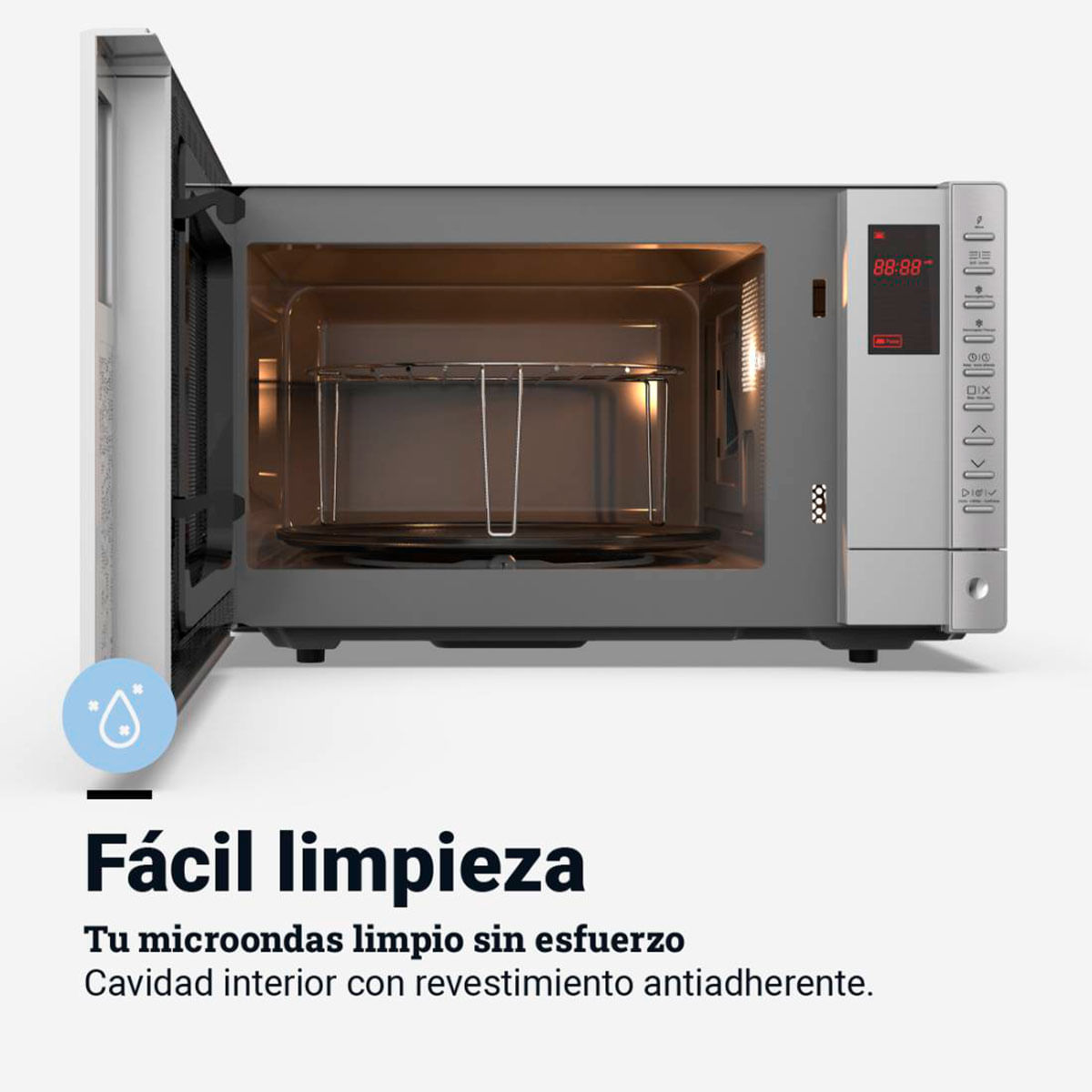 Microondas con grill SpeedyBake 6025DX Universal Blue 900W 25L inox 5