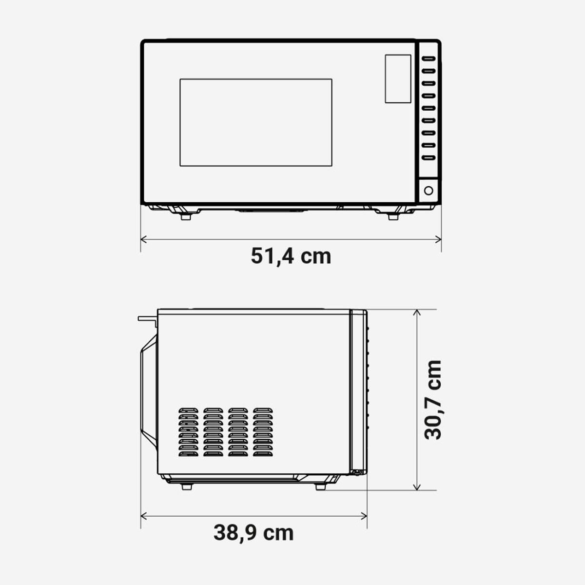 Microondas con grill SpeedyBake 6025DX Universal Blue 900W 25L inox 8