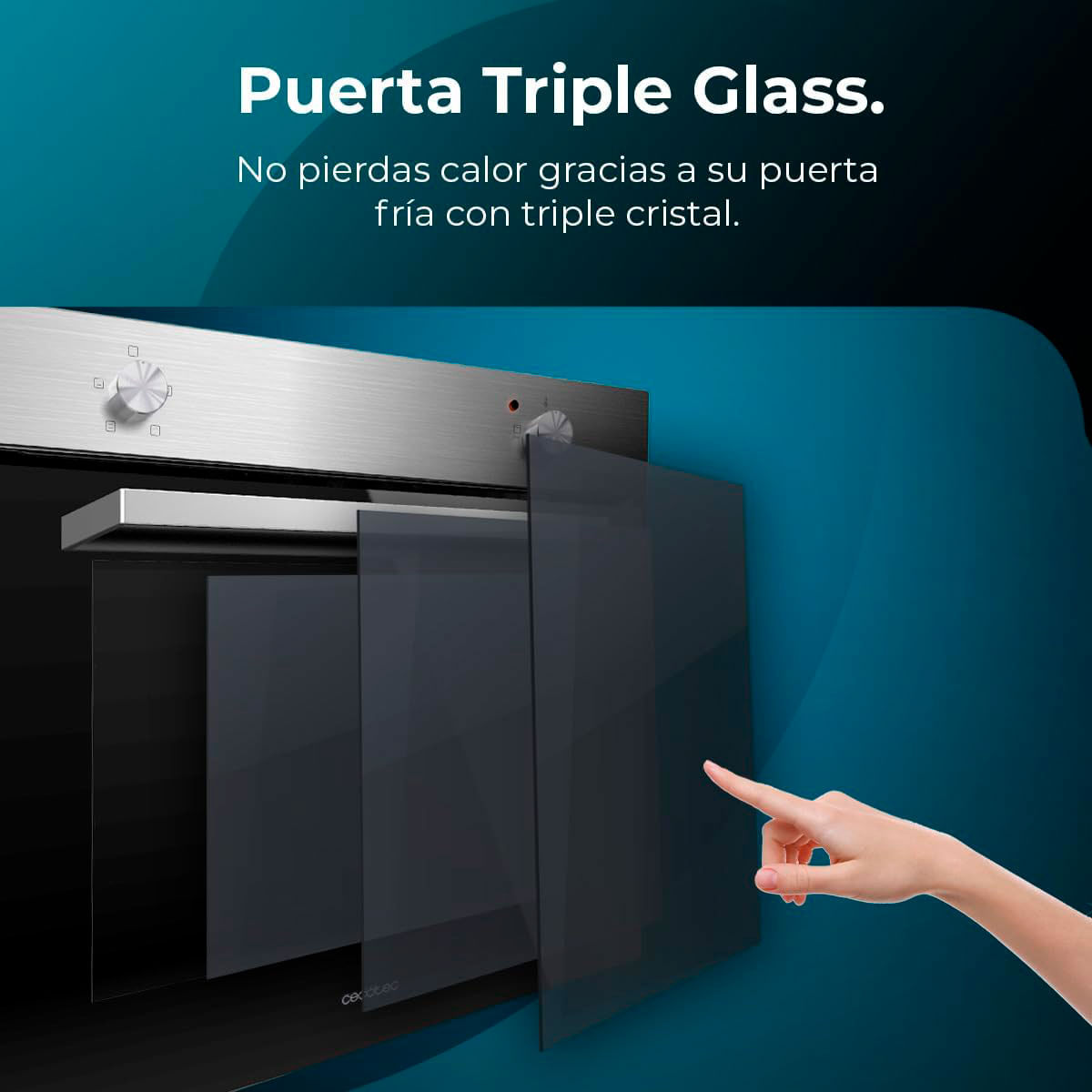 Horno Cecotec Bolero Hexa C126000 Inox A 2800W 77L Steam EasyClean A inox 59,2 cm 7