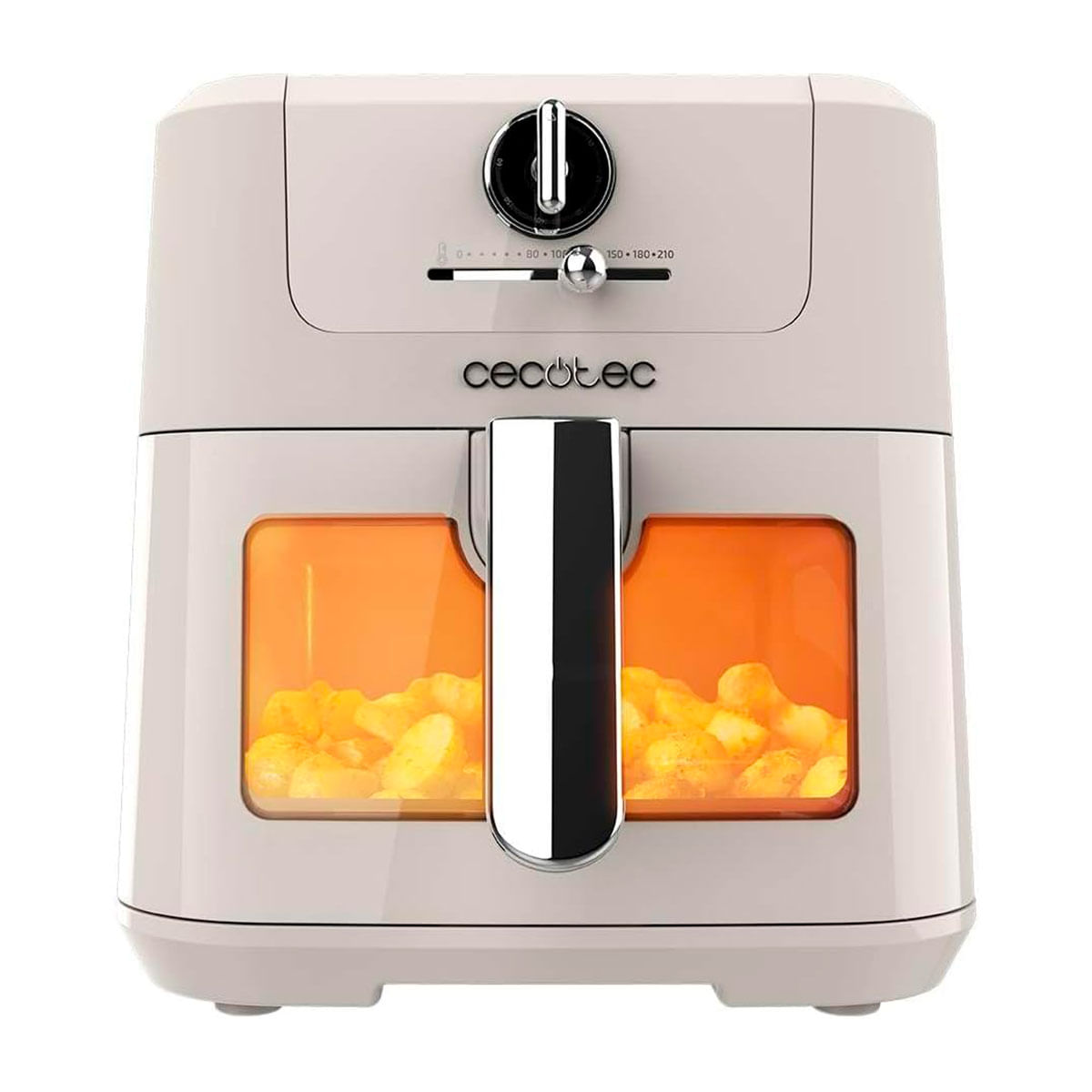 Freidora de aire Cecotec Cecofry Antique 5000 Window 1500W 5L diseño retro con ventana blanco