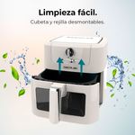 Freidora de aire Cecotec Cecofry Antique 5000 Window 1500W 5L diseño retro con ventana blanco 6