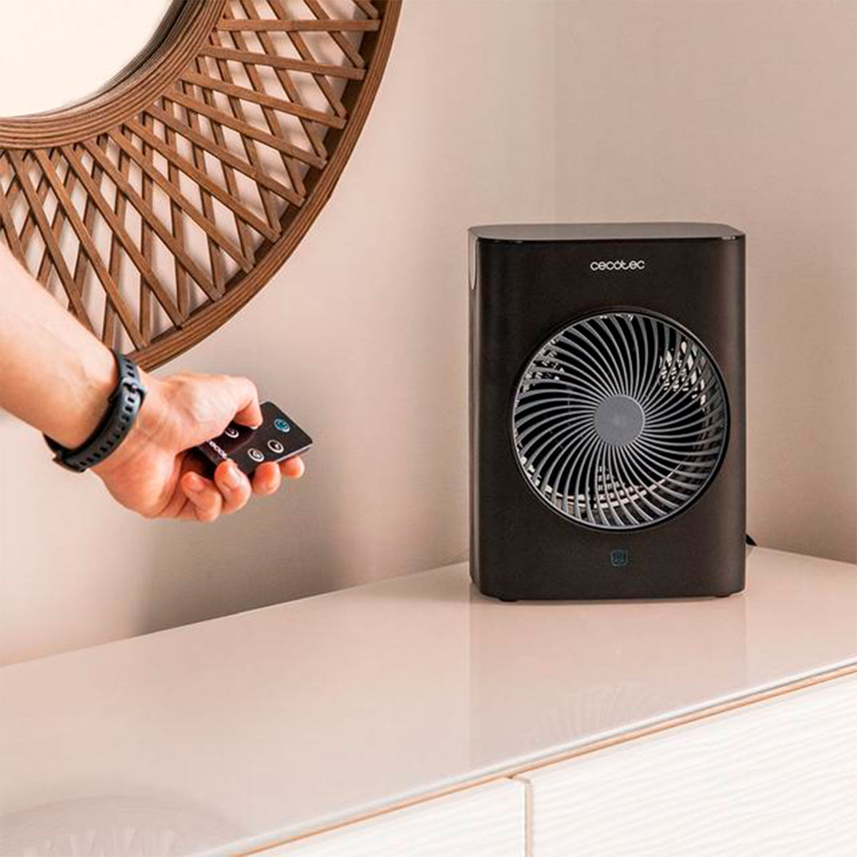 Calefactor ventilador Cecotec ReadyWarm 2070 Max Force Smart 2000W mando a distancia negro 6