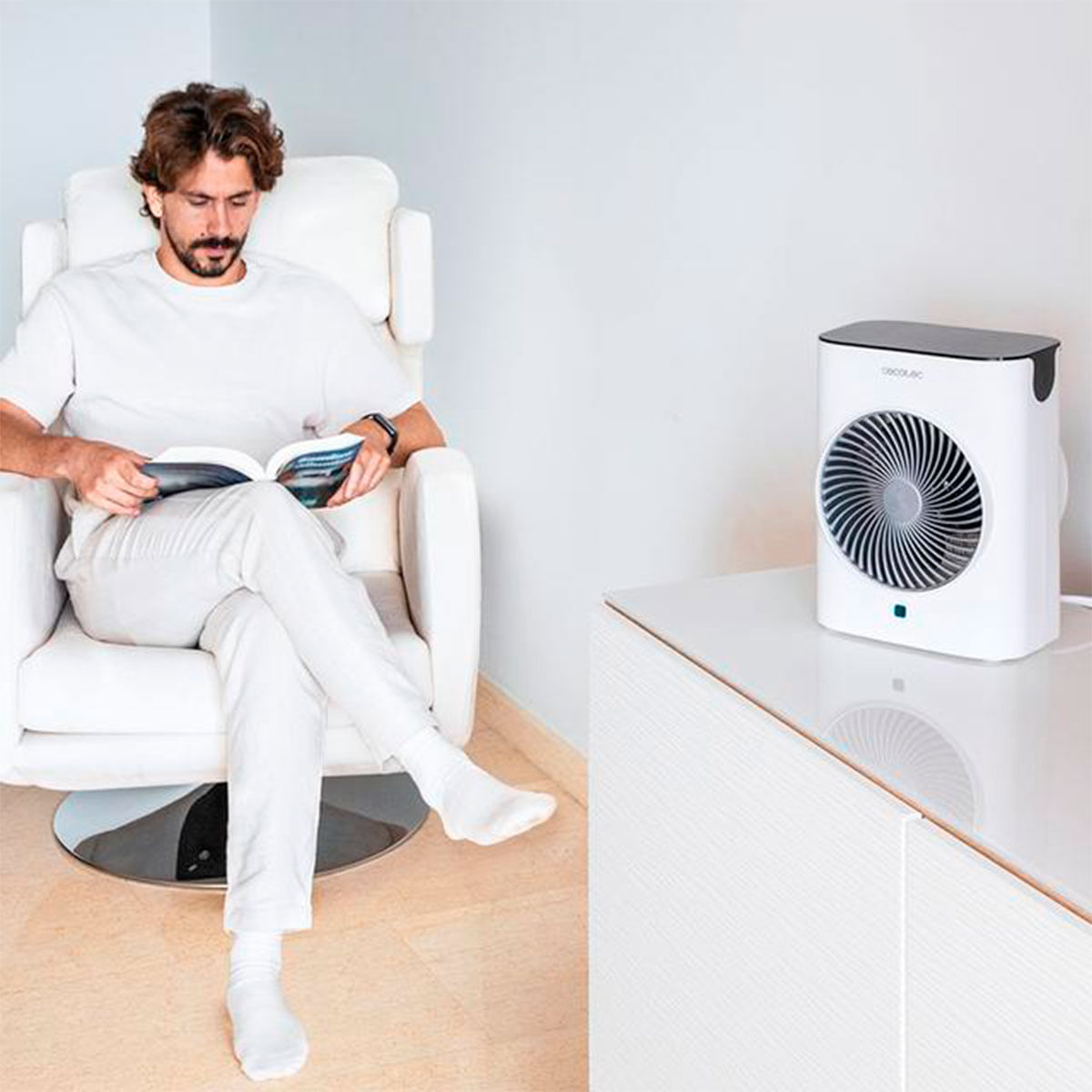 Calefactor ventilador Cecotec ReadyWarm 2070 Max Force Smart 2000W mando a distancia blanco 7