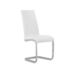 Pack de 4 sillas de comedor Smile estructura metálica símil piel blanco 2