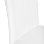 Pack de 4 sillas de comedor Smile estructura metálica símil piel blanco 4
