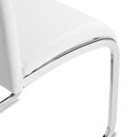 Pack de 4 sillas de comedor Smile estructura metálica símil piel blanco 6