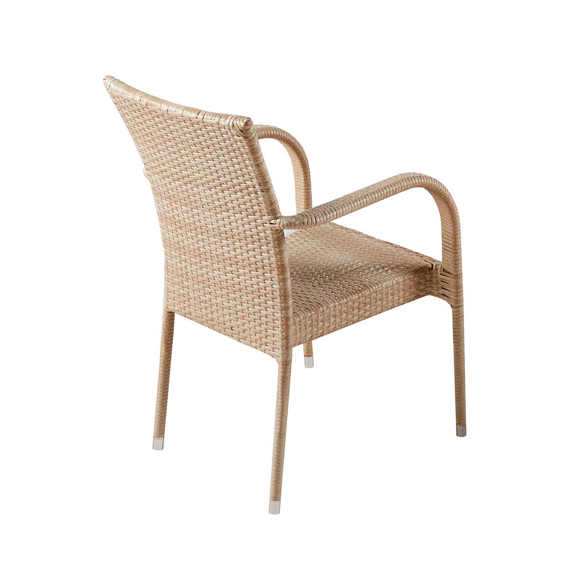 Pack de 2 sillas multiusos Sumatra acabado en ratán uso interior y exterior marrón 2