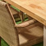 Pack de 2 sillas multiusos Sumatra acabado en ratán uso interior y exterior marrón 5