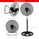 Ventilador Goodyear GY18SF 55W 3 en 1 negro/inox 2