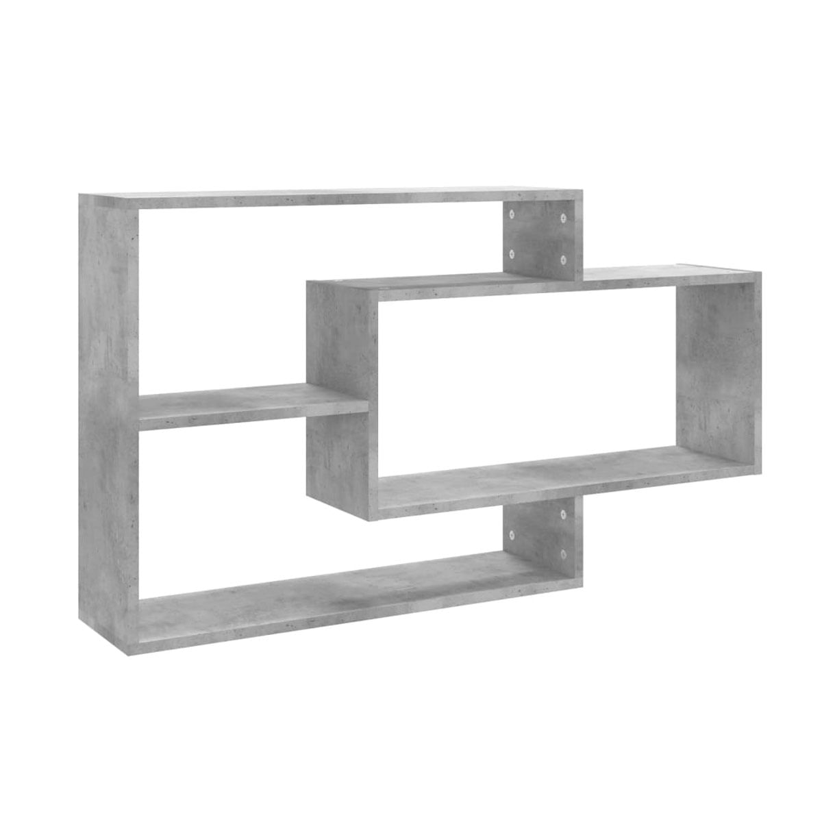 Estantería de pared Kimeko forma irregular gris hormigón 58,5x104x20 cm 2