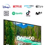 Televisor Smart TV Daewoo D65DM54UAMS 65” 4K UHD DLED Android 11 E negro listado-de-apps