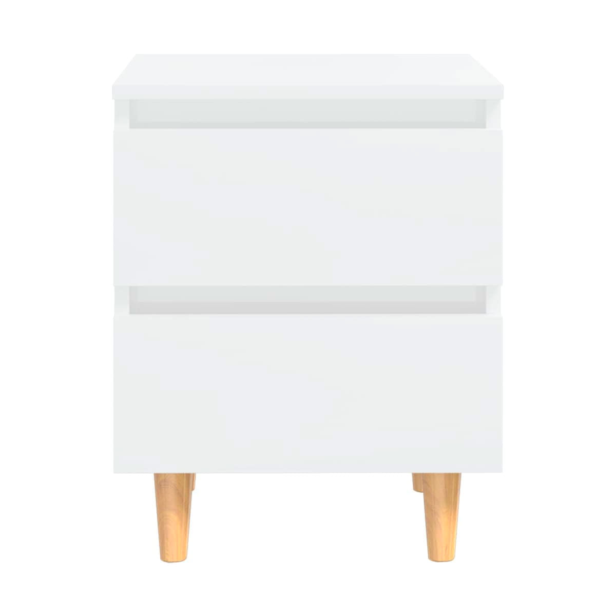 Pack de 2 mesitas de noche Sicilia 2 cajones blanco brillo 50x40x35 cm 3