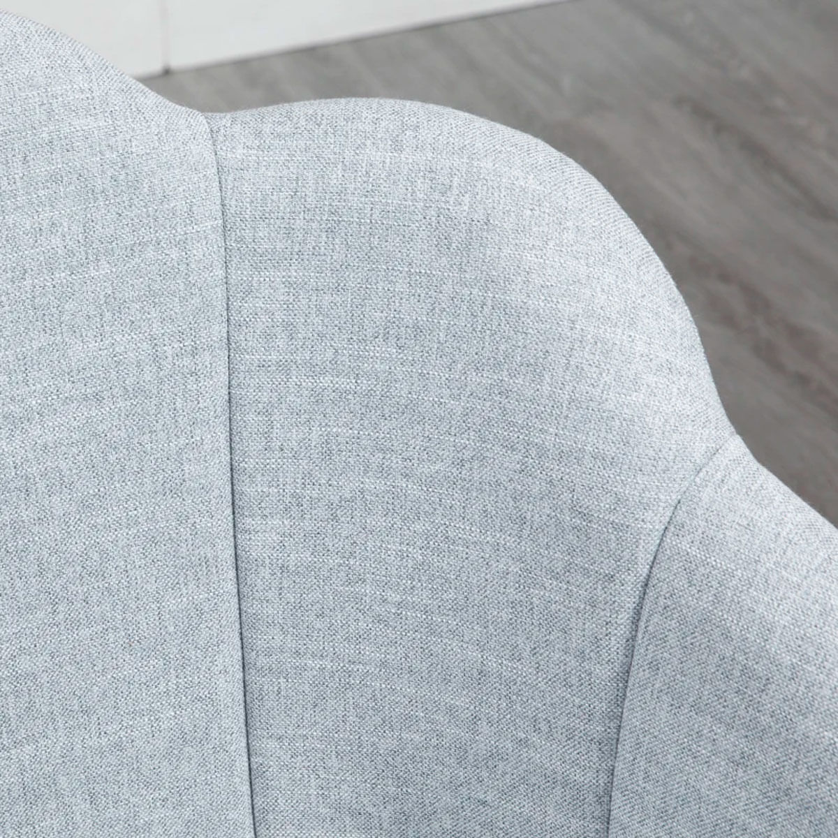 Pack de 2 sillas de comedor Talvi Homcom forma de concha gris/natural 82x58x60 cm 6