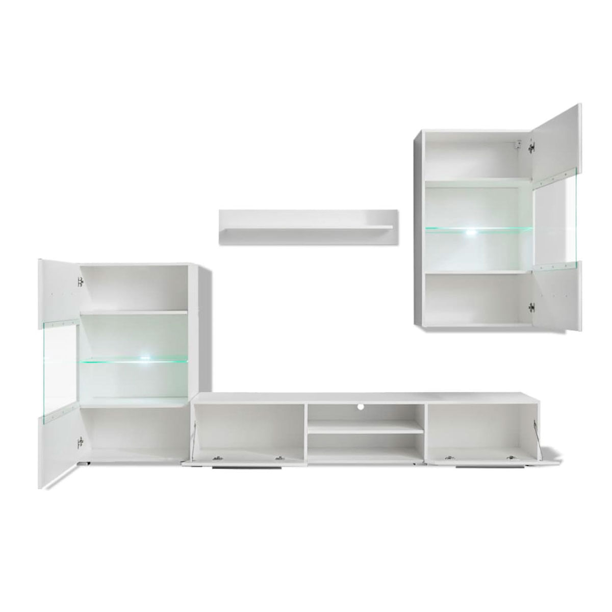 Composición de salón Living luz LED blanco 240 cm 3