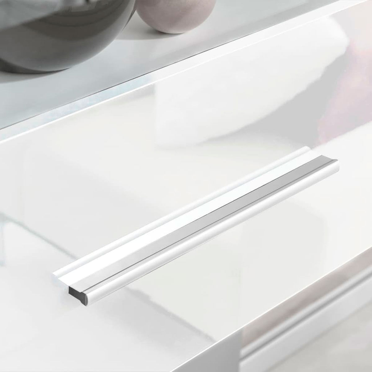 Composición de salón Living luz LED blanco 240 cm 5