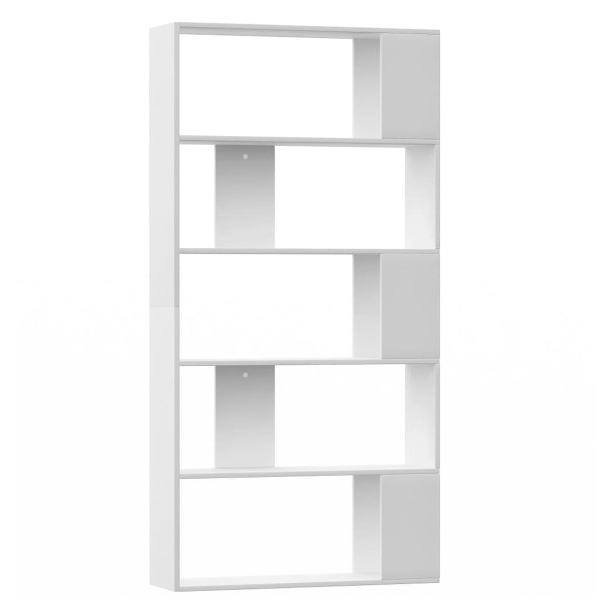 Estantería Timpa 5 estantes diseño minimalista blanco 159x80x24 cm 2