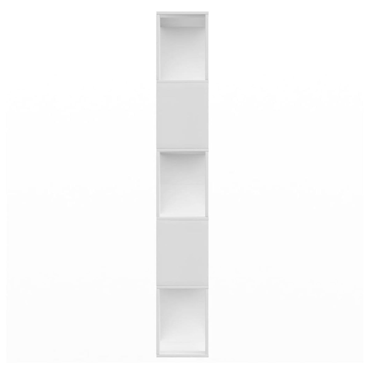 Estantería Timpa 5 estantes diseño minimalista blanco 159x80x24 cm 5