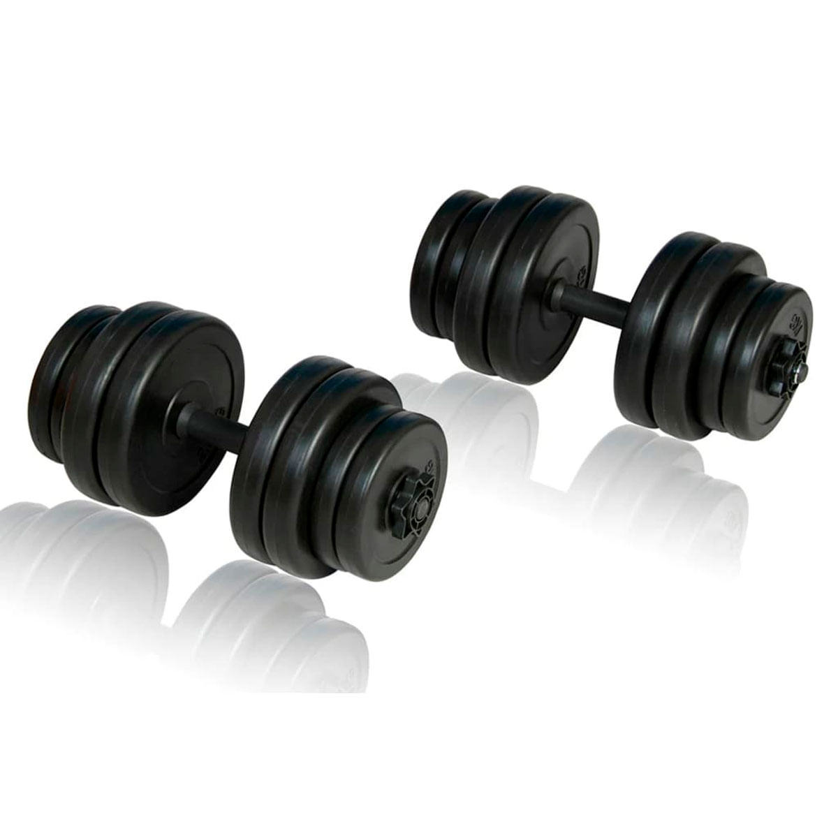 Set de mancuernas Power Plus 30kg negro 5