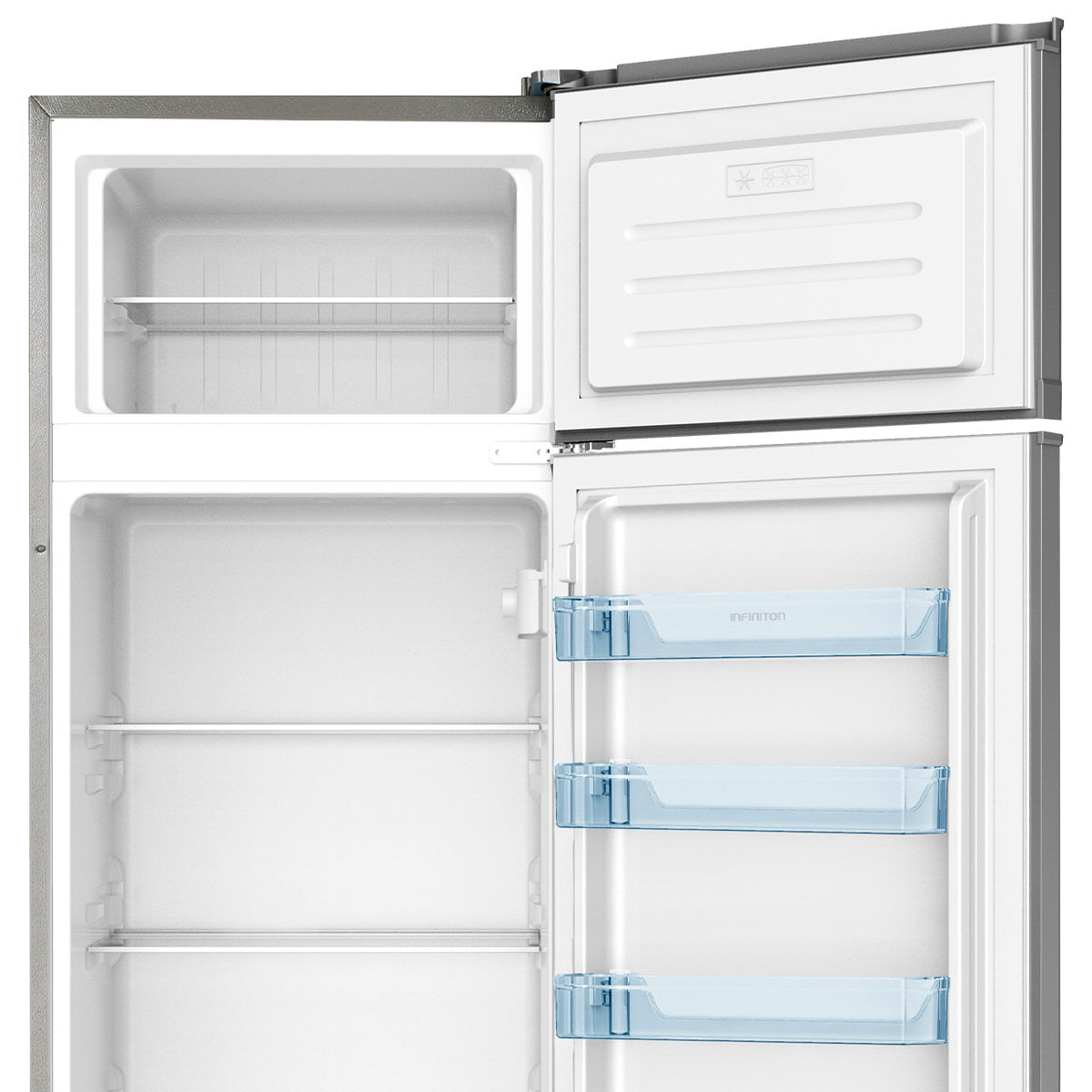 Frigorífico de 2 puertas Infiniton FG-239D16XEV2 cíclico 239L tecnología Defrost E inox 160 cm 3