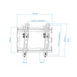 Soporte de TV TooQ LP1044T-B 23''-43'' inclinable negro medidas