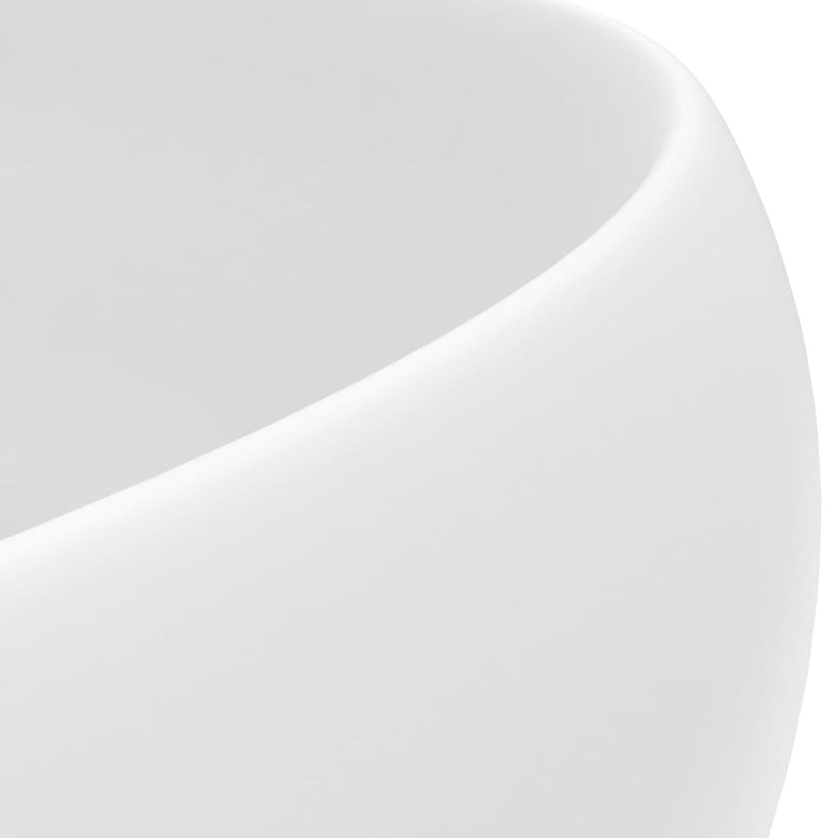 Lavabo Tíbet cerámica diseño circular blanco mate Ø40x15 cm 5