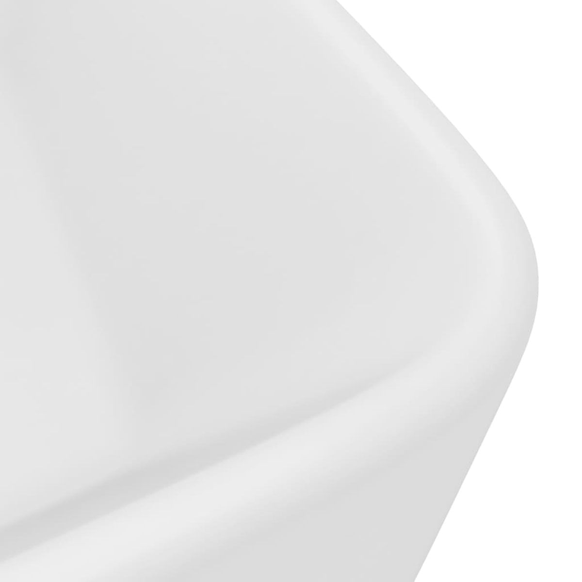 Lavabo Mosa cerámica diseño rectangular blanco mate 41 cm 5