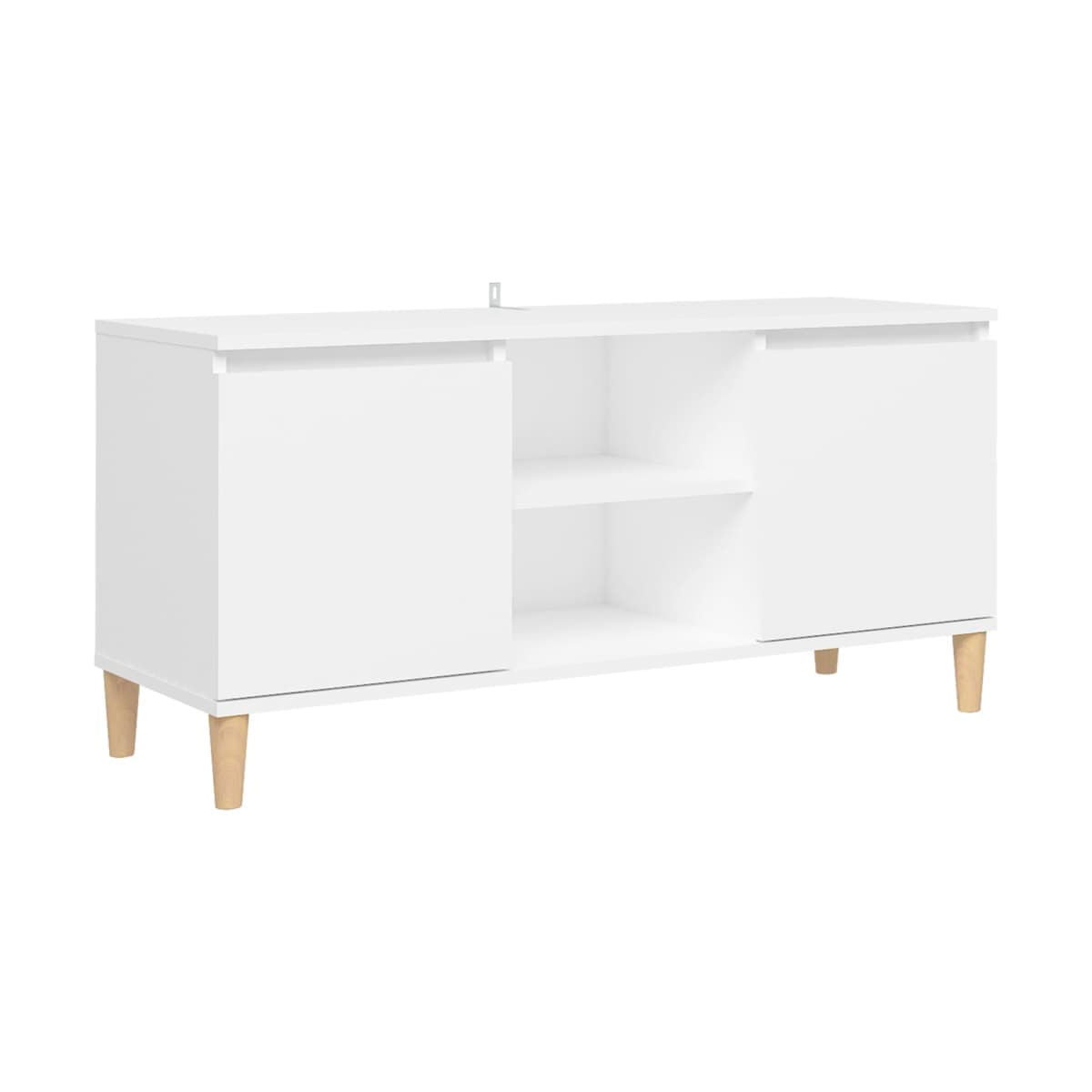 Mueble bajo de TV Kapa 2 puertas + 2 estantes blanco 50x103,5x35 cm 2